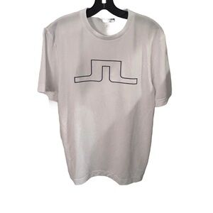J. Lindeberg golf mens performance T- shirt White Sz Small Crew Neck